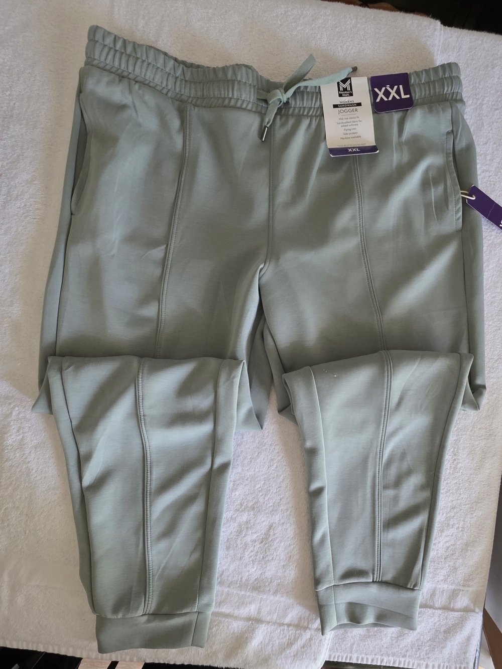 NWT Member's Mark Sandwash Front Seam Piping Jogger Green XXL
